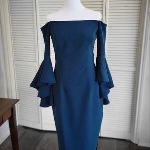 Milly Off Shoulder Cocktail Dress